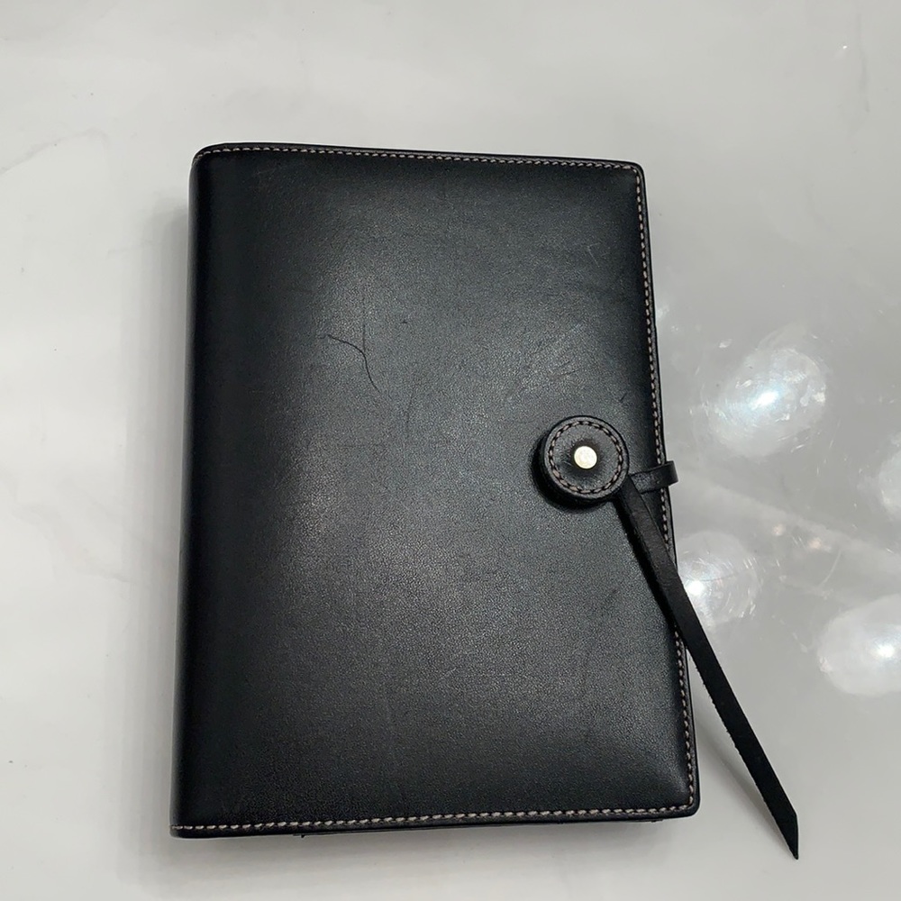 RARE Kate Spade Leather 6 Ring Organizer Planner Address Book